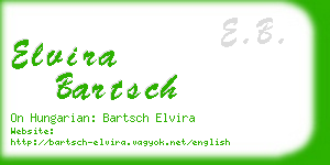 elvira bartsch business card